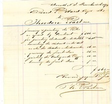 1874 Handwritten Invoice for Painting Services by signed Th Preslin Newark, NJ picture