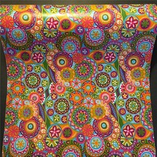 Vtg Mod Groovy 60s/70s Dept Store Gift Wrap 2 yds Wrapping Paper Psychedelic MCM picture