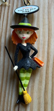 NEW - VTG HALLOWEEN HALLMARK WITCH WAY TO THE MALL SASSY DIVA ORNAMENT picture