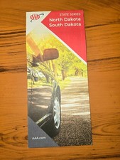 NORTH DAKOTA SOUTH DAKOTA ND SD State Map AAA Road Tour Map NEW picture