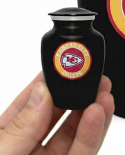 Black Urn Kansas City Chiefs  Football Theme Style 3 INCH picture