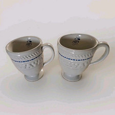 Vintage/Retired 1990s Disney Gourmet Mickey Pedestal Coffee Mugs - Set of 2 picture