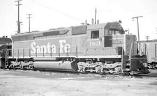 AT&SF EMD SD45 1821 at Hobart Yard in Los Angeles, CA 8 x 10 Photo picture
