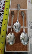 3 1965 Kellogg's Tony the Tiger Collectible Souvenir Silver-Toned Spoons FS picture