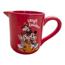 DISNEY (Marketplace) Red Ceramic Laugh Louder Pitcher 5.25
