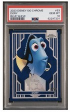 2023 Topps Chrome Disney 100 Dory #53 Blue Wave /23 PSA 10 picture