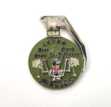 McAllen Texas Anti-Gang State Narcos Tag Unit Challenge Coin Grenade Shaped picture