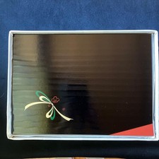 Echizen Lacquerware Kaiseki Tray Set of 5, Traditional Japanese Urushi, picture