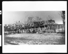 Exterior view of Amasa Lymans home in San Bernardino 1863 California Old Photo picture