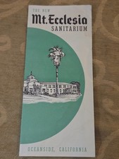 Vintage Mt Ecclesia Sanitarium Oceanside CA Rosicrucian Fellowship Brochure picture