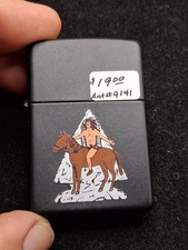 1988 Zippo Indian on a Horse Lighter NEW picture