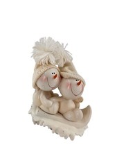 Vintage Wilcor Sno Kids On Sled Figurine 6