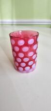 Glass Tumbler Opalescent Cranberry Red Coinspot picture