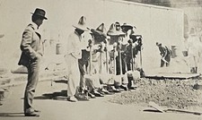 3 Occupational Original Construction Photographs c1910s Labor Crew/Mexico? 8x10 picture