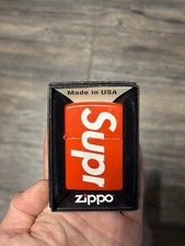 Zippo Lighter Supreme Logo Red White SS21 SS22 Made in USA BRAND NEW picture