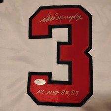 Dale Murphy Autographed Atlanta Braves (White #3) Custom Jersey - JSA picture