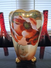 W.A. Pickard Paul Gasper Signed Gold Gilted Hand Painted Porcelain Vase... picture