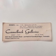 Camelback Galleries Herbert L. Pratt Paul W. Hayes Phoenix 1962 AZ Ad SAK1-M12 picture