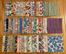 Vintage Feedsack and pre 1960s 36” Fabric Charms #526 picture
