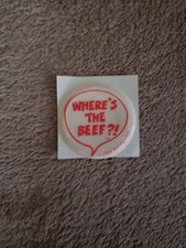 Three (3) Vintage Original 1984 Wendy’s Where’s The Beef 80's Puffy Stickers.  picture