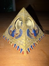 1997 Vandor Egyptian Scarab Mystic Pyramid King Tut Snow Dome Globe picture