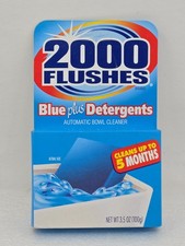 Vintage 2000 Flushes Blue Plus Detergents Automatic Bowl Cleaner 3.5oz NOS picture