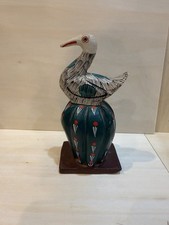 Vintage Juan Hernandez Cruz Oaxaca Wood Carving Mexican Folk Bird Cactus Signed picture