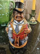Vintage 80s Alt Grenzau Thewalt Rich Man Stein Figural Mug West Germany picture