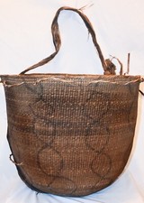 ANTIQUE Yanomami Gathering Basket with Snake motif picture
