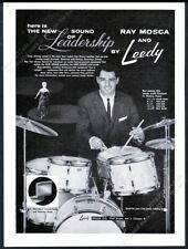 1959 Ray Mosca photo Leedy drums drum set kit vintage print ad picture