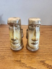 Vintage 4.5” Brown Kahiki Supper Club Salt & Pepper Shakers picture