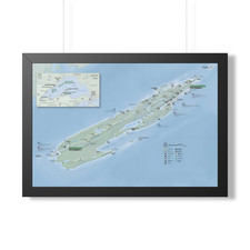 Isle Royale National Park Michigan Tour Guide Map Framed Poster 30x20 picture