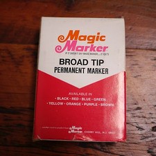 Box 12 NEW Vtg MAGIC MARKER Model 79 Waterproof Broad Tip GREEN Permanent Ink picture