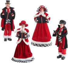 2021 Christmas Time in the Village 17.5-Inch Carolers Figurine, Set of 4 picture