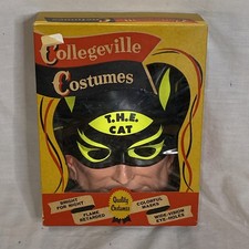 Rare 1966 T.H.E. CAT Halloween Costume COLLEGEVILLE Robert Loggia Ideal UNUSED picture