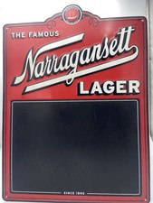 METAL TIN NARRAGANSETT RHODE ISLAND USA BEER BREWERY MAN BAR WALL ART MENU SIGN picture