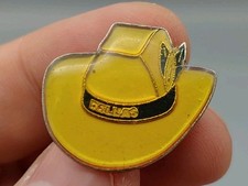 Vtg Dallas Souvenir Cowboy Hat Enamel Lapel Pin picture