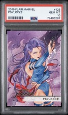 2019 Flair Marvel #125 Psylocke PSA 10 💎 🌟 VHTF 🔥 POP 20/0^ picture