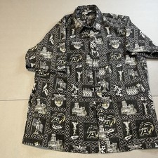 Malihini Hawaii Men's Hawaiian Shirt  black knight army  3XL Made in Hawaii  Vtg picture