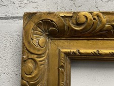 LARGE Antique Gilt Gesso Victorian French Wood Picture Frame Fits 26 X 32 Heavy picture
