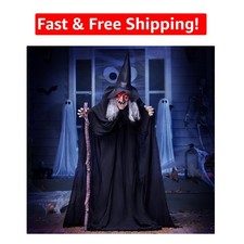 Spooky 72” Animated Witch with Light-Up Eyes – Perfect for Haunted Houses picture