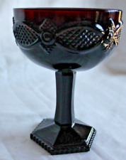 Vintage Avon 1876 Cape Cod Ruby Red Champagne Sherbert Glass Goblet NEW picture