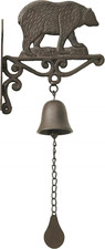 Bear Vintage Cast Iron Dinner Bell as Entry Door Bell, outside Hanging Decor picture
