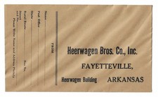 1930s? Fayetteville AR ~ Heerwagen Bros. Co. Envelope - Heerwagen Building picture