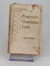1897 Antique Progressive Chautauqua Educational Card Game Complete w/ Box picture