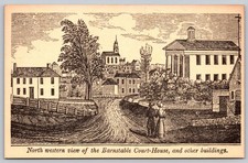 Barnstable Massachusetts Court House North Western View Postcard PC255 picture