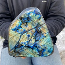 2.31LB Natural Labradorite Quartz Crystal Freeform Mineral Specimen Healing picture