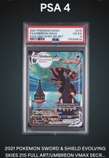 PSA 4 2021 Pokémon SWSH Evolving Skies Umbreon VMAX #215 Secret Rare picture