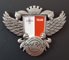 Hard Rock Cafe Hotel Malta Grand Opening Silver Staff Team Pin LE picture
