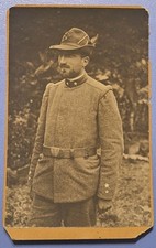 WWI Italian Alpine (Alpini) Infantry Soldier CDV, carte de visite, Antique Photo picture